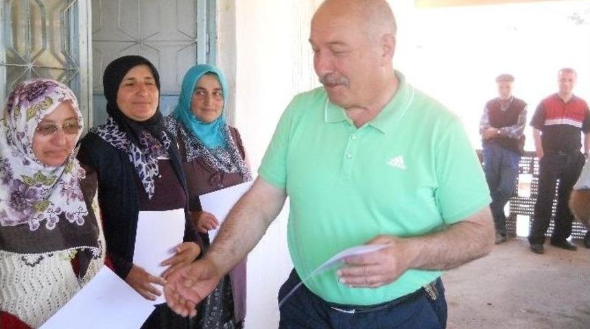 Mecit&ouml;z&uuml;&rsquo;nde Sebze Yetiştiriciliğini Bitiren Kursiyerlere Sertifika