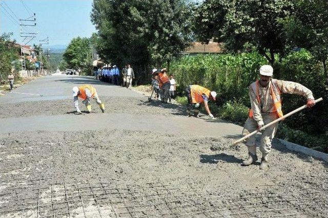 Büyükşehir’den Kırsal Mahallelere Beton Yol