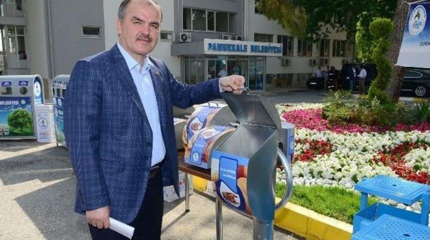 Pamukkale&rsquo;de Ekmek İsrafına Karşı "ekmek Kutuları" Projesi Hayata Ge&ccedil;irildi