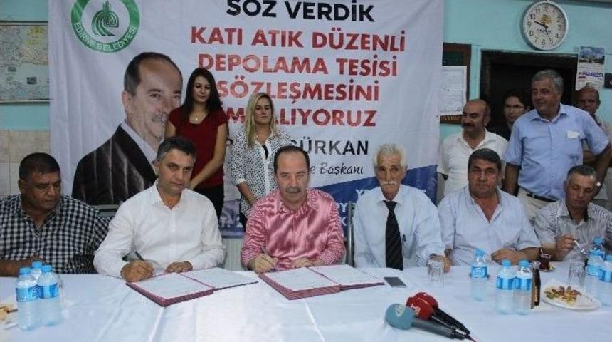 Edirne Katı Atık D&uuml;zenli Depolama Tesisi S&ouml;zleşmesi İmzalandı