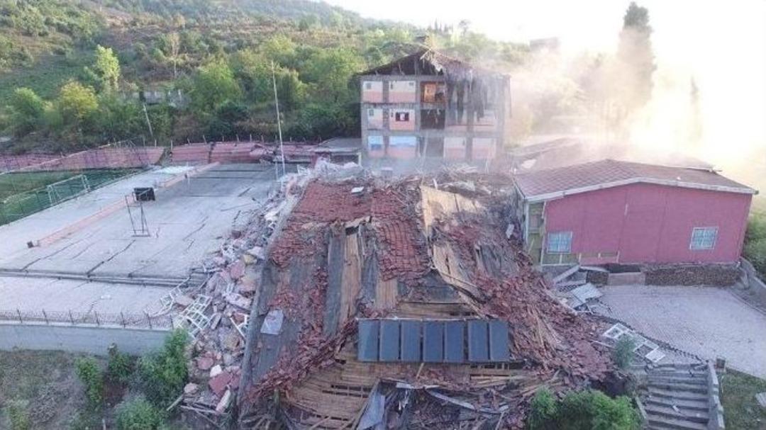 Heyelan Dehşeti Havadan G&ouml;r&uuml;nt&uuml;lendi