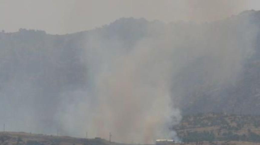 Top Atışlarının Yapıldığı B&ouml;lgede Yangın &Ccedil;ıktı