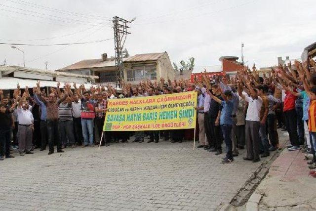 Başkale'de Operasyonlar Protesto Edildi