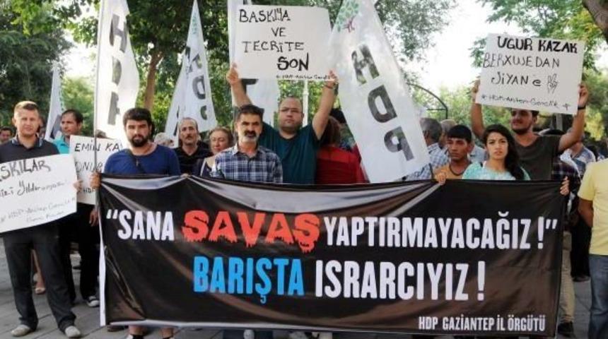 Gaziantep&rsquo;Te Hdp'lilerden Operasyonlara Tepki