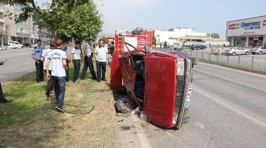 Otomobil Takla Attı: 1 Yaralı