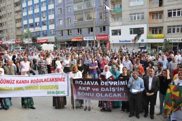 Hakkari'de Dbp Ve Hdp'liler, Pkk'ya Operasyonu Protesto Etti