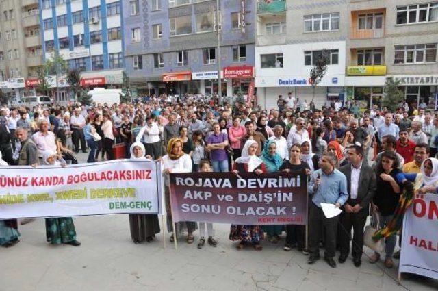 Hakkari'de Dbp Ve Hdp'liler, Pkk'ya Operasyonu Protesto Etti