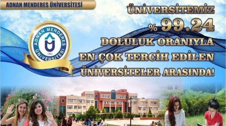 Ad&uuml; Y&uuml;zde 99.24 Doluluk Oranıyla &Ouml;ğrencilerin Tercihi Oldu