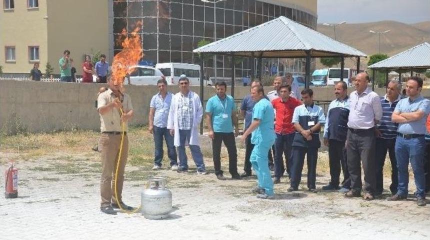 Hastanede Yangın Tatbikatı