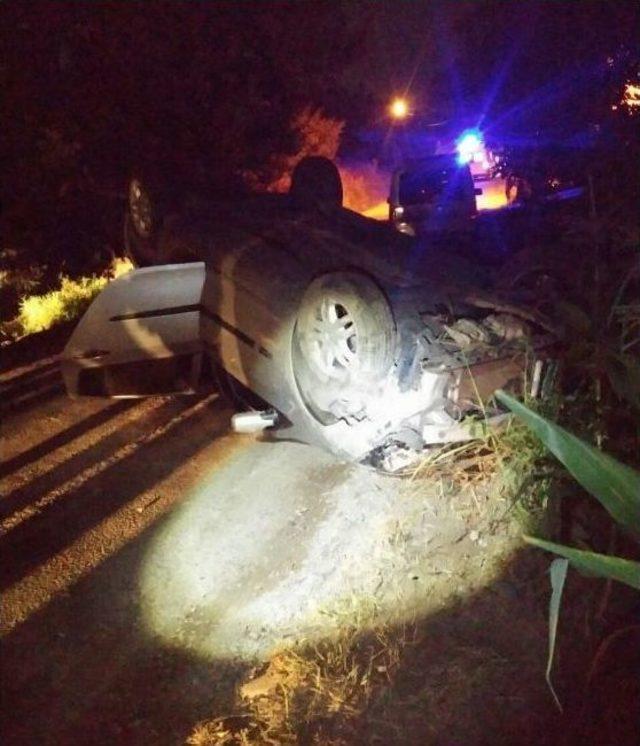 Ehliyetsiz Sürücün Kullandığı Otomobil Takla Attı; 1 Ölü, 4 Yaralı 1