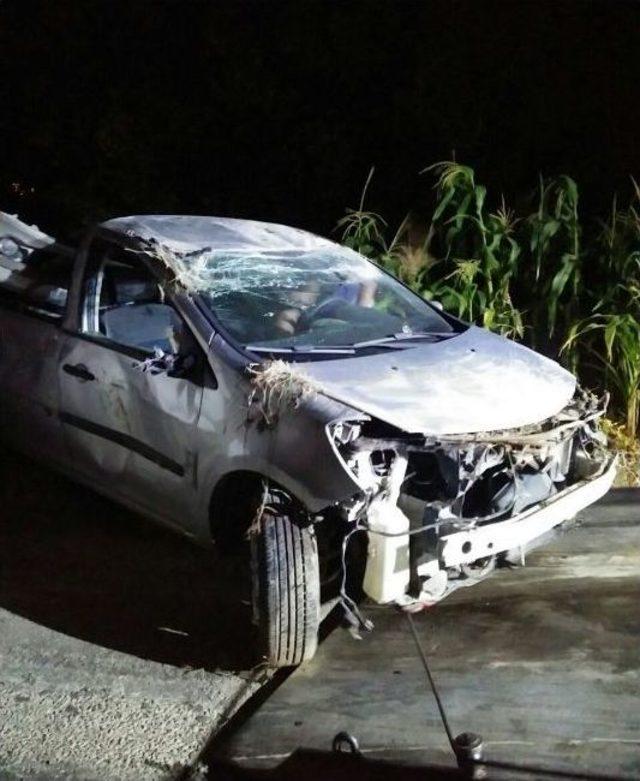 Ehliyetsiz Sürücün Kullandığı Otomobil Takla Attı; 1 Ölü, 4 Yaralı 2