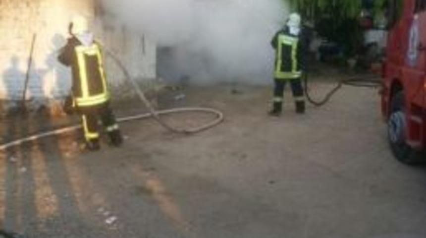 Denizli&rsquo;de Ahır Yangını