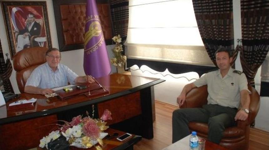 Didim&rsquo;de Binbaşı Akg&uuml;n, Esnaf Odasına Veda Etti