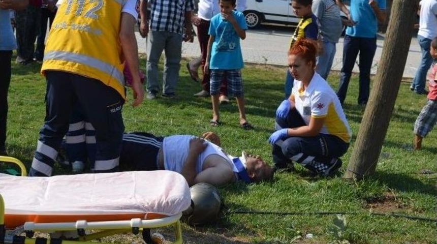 Otomobilin &Ccedil;arptığı Motosiklet S&uuml;r&uuml;c&uuml;s&uuml; Yaralandı