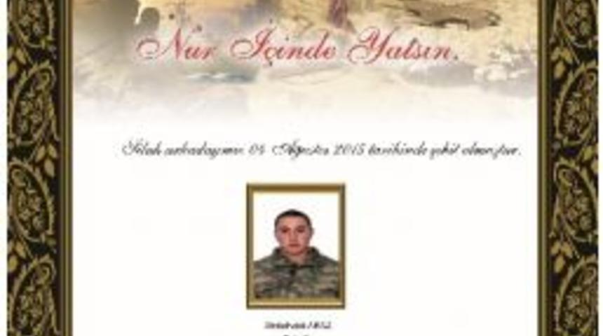Genelkurmay Başkanı Orgeneral &Ouml;zel&rsquo;den Şehit Er İ&ccedil;in Taziye Mesajı