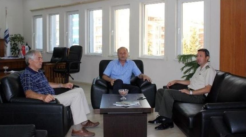 Binbaşı Akg&uuml;n&rsquo;den Belediyeye Ve Stk&rsquo;lara Veda Ziyaretleri