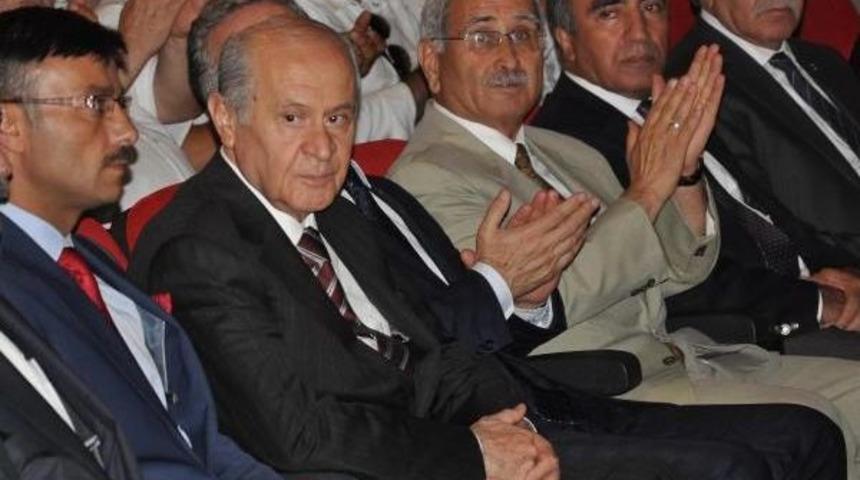 Mhp Lideri Bah&ccedil;eli Uşak'ta Partisinin Toplantısına Katıldı
