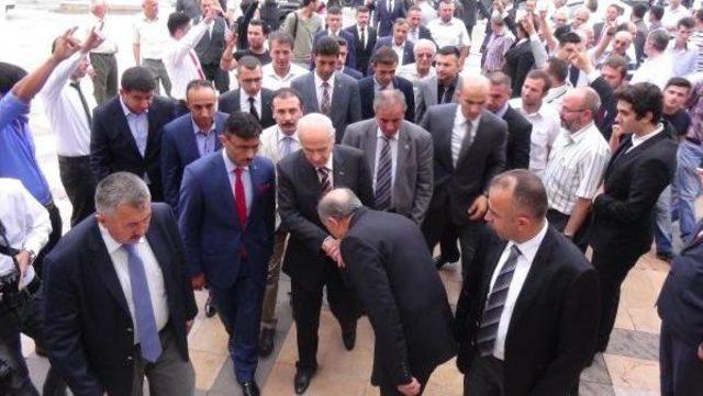 Mhp Lideri Bah&ccedil;eli Uşak ta Partisinin Toplantısına Katıldı 1