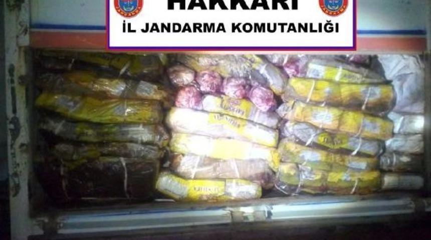 Şemdinli'de 4 Bin Kilogram Ka&ccedil;ak Et Ele Ge&ccedil;irildi