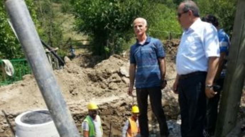 İller Bankası B&ouml;lge M&uuml;d&uuml;r&uuml; Aktaş, Ulus&rsquo;da Alt Yapı &Ccedil;alışmalarını İnceledi