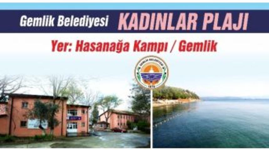 Kadınlar Plajı Hizmete Girdi