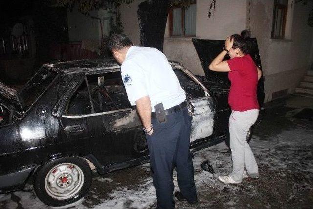 Beyşehir’de Otomobil Yangını