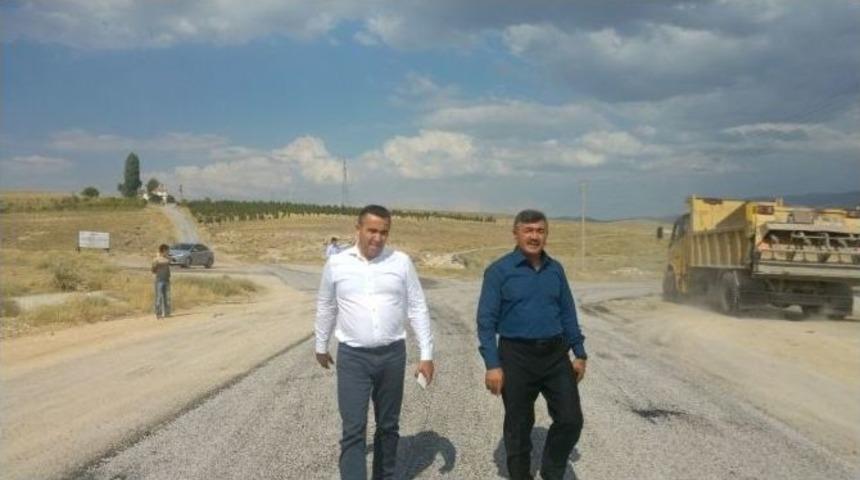 Amas Bağlarında Soğuk Asfalt &Ccedil;alışması