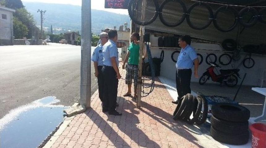 Kumluca&rsquo;da Kaldırım İşgaline Ceza