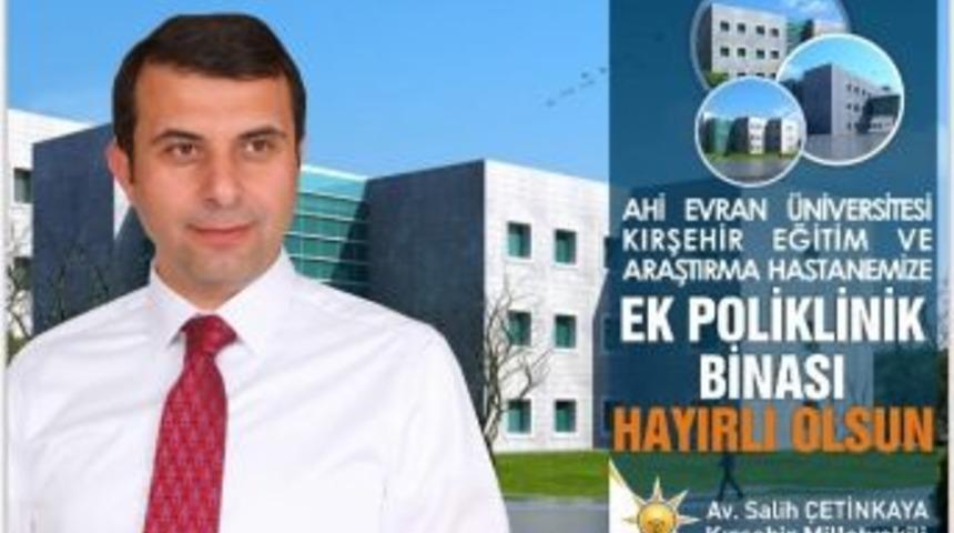 İl Başkanı İken Takip Ettiği Hastane Ek Binası &Ccedil;alışmasını Milletvekili Olunca Tamamladı