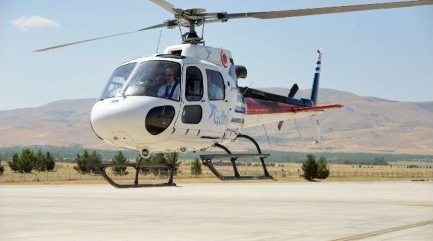 Yeşilyurt Belediyesi Tarafından Helikopterle Keşif U&ccedil;uşu Yapıldı