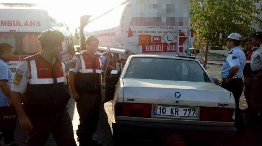Edremit&rsquo;te Trafik Kazası: 1 Yaralı