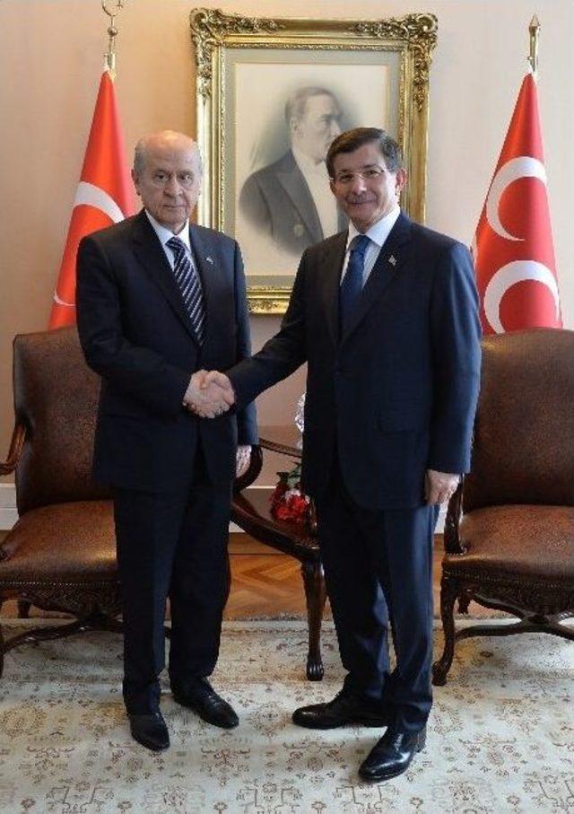 Davutoğlu-bahçeli Görüşmesi Başladı