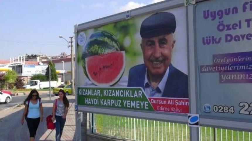 Vali Şahin&rsquo;Den Chp&rsquo;Lilerin Karpuz Kampanyasına Destek
