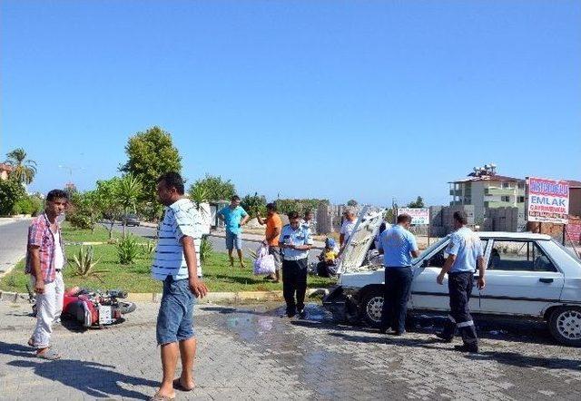 Anamur’da Otomobil İle Motosiklet Çarpıştı: 1 Yaralı