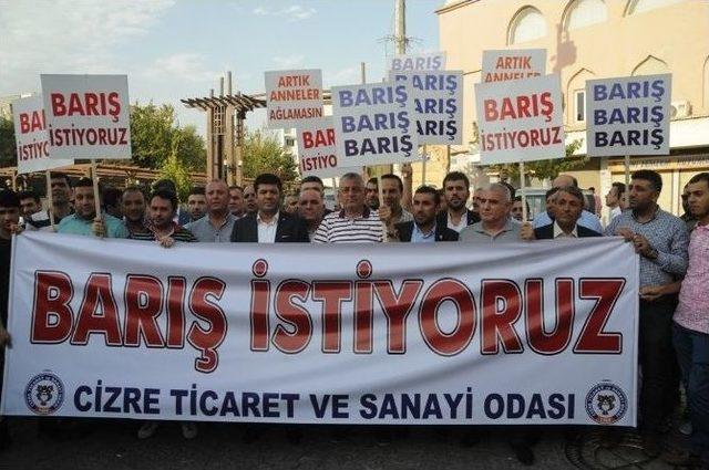 Cizre’de Stk’lar Barış İçin Yürüdü