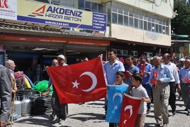 Sarıveliler’de “teröre Lanet, Birlik Ve Beraberlik Mitingi” Düzenlendi