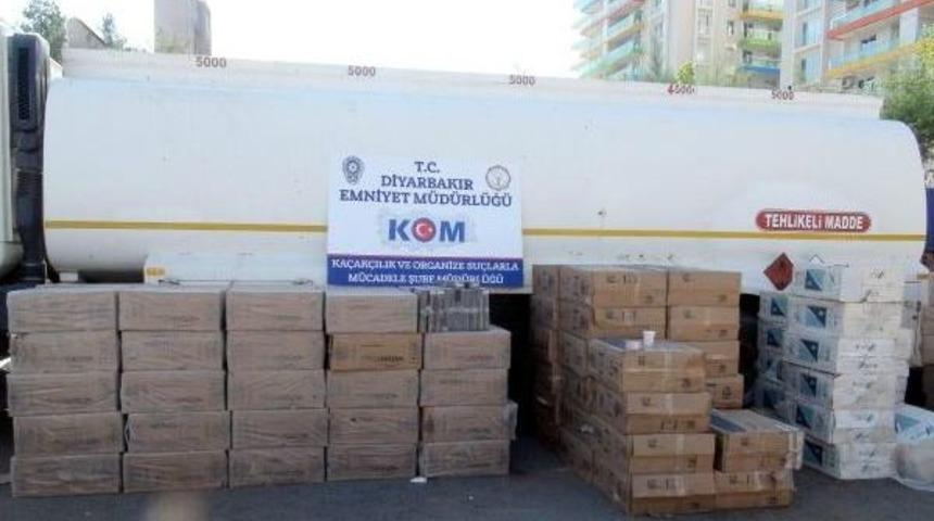 Diyarbakır'da 3 Ara&ccedil;ta 188 Bin Paket Ka&ccedil;ak Sigara