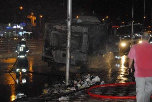 Ak Parti Binası Önünde Bekletilen Toma'ya Bomba Atıldı: 1 Polis Yaralı