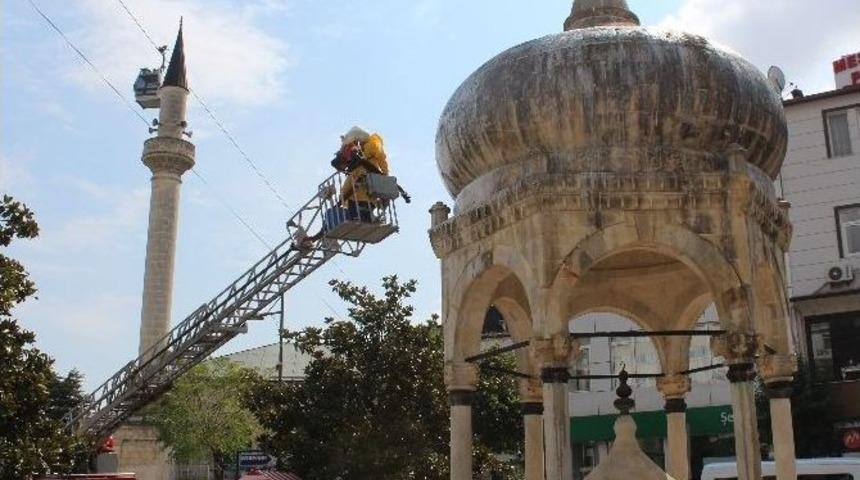 Ordu&rsquo;nun Tarihi Şadırvanı Temizlendi