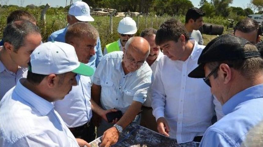 Başkan T&uuml;rel Ve Dsi B&ouml;lge M&uuml;d&uuml;r&uuml; &Ouml;zg&uuml;r Aksu &Ccedil;ayında İncelemede Bulundu