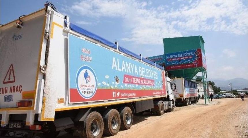 Alanya&rsquo;da Konaklı &Ccedil;&ouml;p Aktarma İstasyonu Hizmete Girdi