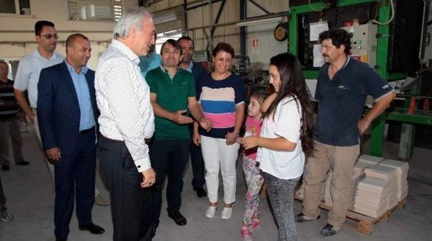 Belediye Başkanı Kamil Sara&ccedil;oğlu, 1. Osb&rsquo;de B&uuml;y&uuml;k Bir İlgiyle Karşılandı
