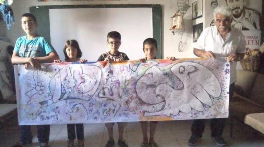 &Ccedil;ocuk G&ouml;z&uuml;yle Barışın Resmini &Ccedil;izdiler