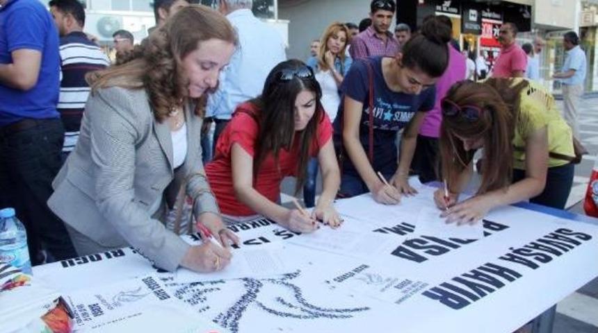 Şanlıurfa&rsquo;Da Savaşa Karşı Imza Kampanyası