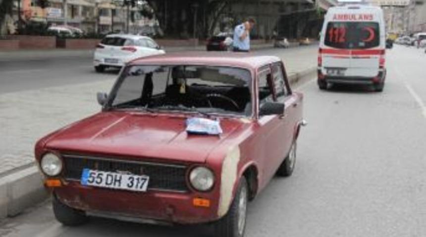 Otomobilin &Ccedil;arptığı Yaya Hastanelik Oldu