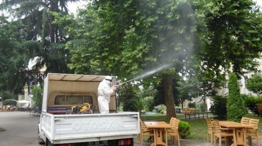 Ortahisar Belediyesi&rsquo;nden Yeşil Alanlarda İla&ccedil;lama Yapıyor