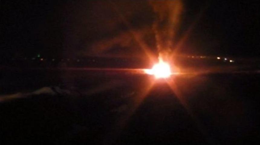 Bomba Y&uuml;kl&uuml; Aracın Patlama Anı Kamerada