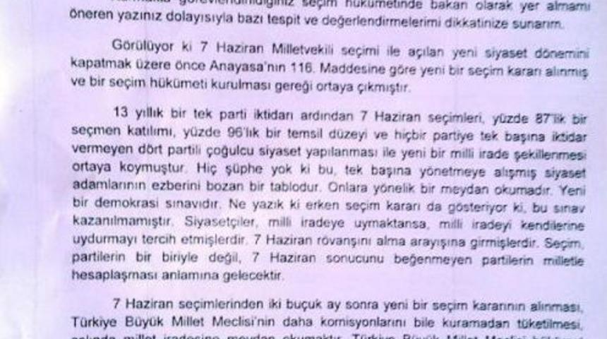 Baykal Bakanlık Teklifini 3 Sayfalık Mektupla Reddetti (2) - Yeniden