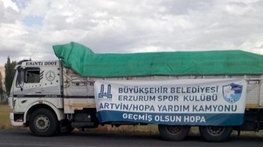 Bb Erzurumspor&rsquo;dan Hopa&rsquo;ya Yardım Kamyonu