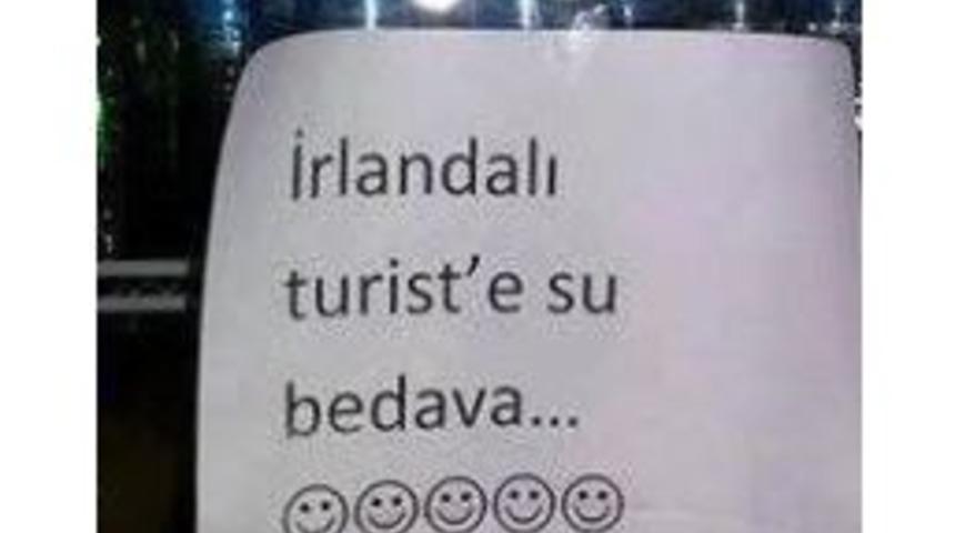 &rsquo;irlandalı Turiste Su Bedava&rsquo;